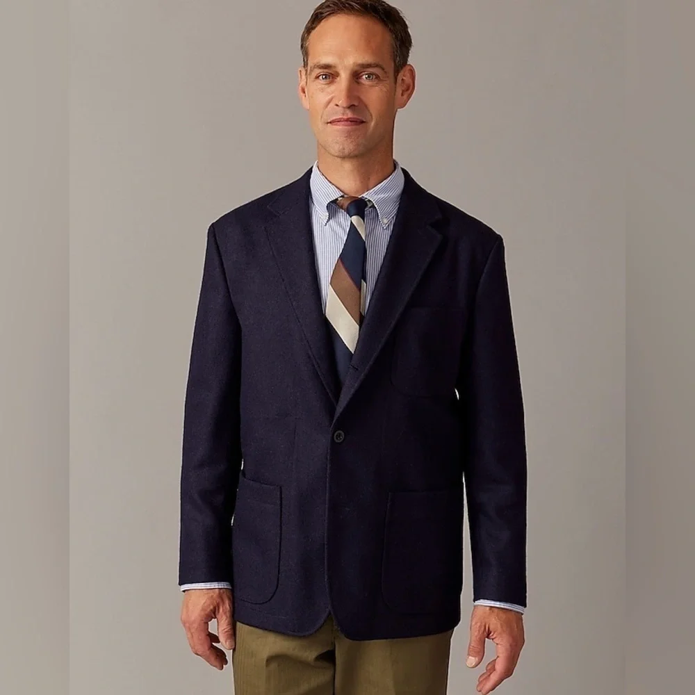J Crew x Wallace & Barnes blazer in English melton wool BQ481